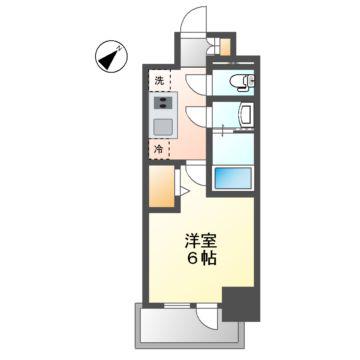 アドバンス名古屋シュテルン(1K/9階)の間取り写真