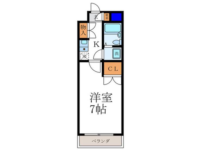 デイスターアベニュー(1K/3階)の間取り写真