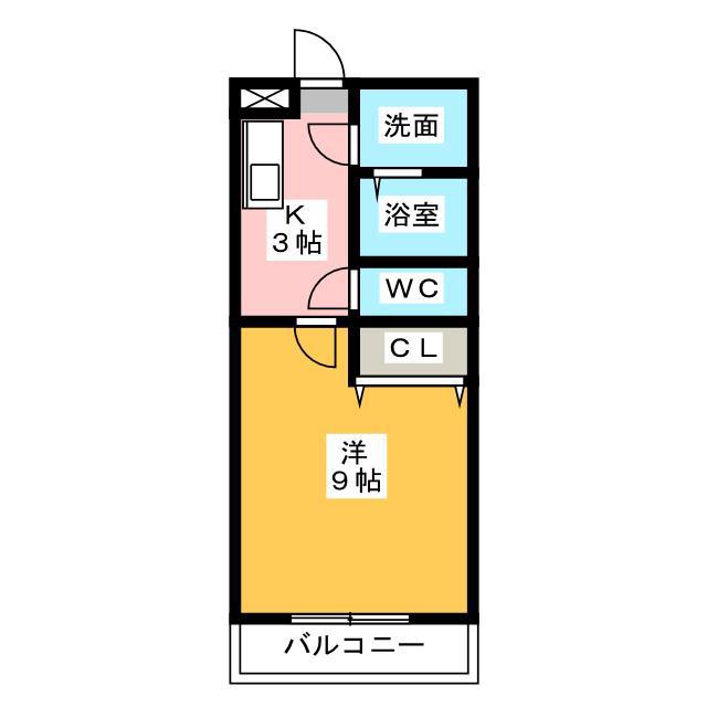ヴィラ・グリーン(1K/1階)の間取り写真