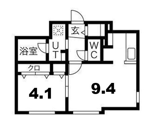 PROGRESSO(1LDK/2階)の間取り写真