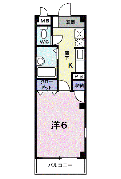 パ-ルレジデンスⅡ(1K/3階)の間取り写真