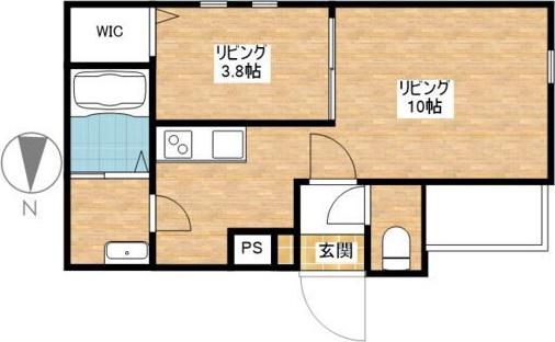 CHERIM鶴里(1LDK/1階)の間取り写真