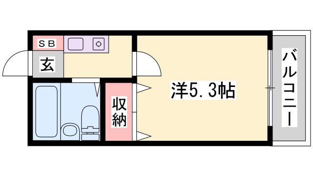 グリーンハイツ南駅前(1K/7階)の間取り写真