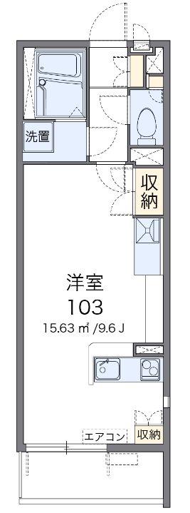 夢見ヶ崎(ワンルーム/2階)の間取り写真