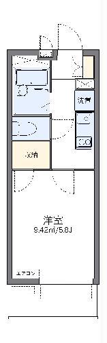 レオパレスREI(1K/2階)の間取り写真