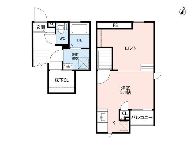CB原市セレーナ(1K/1階)の間取り写真