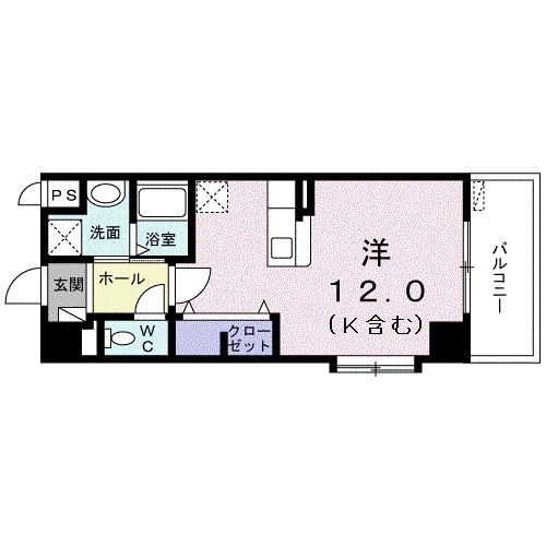 CORPOYAKAアテカーバル(ワンルーム/3階)の間取り写真