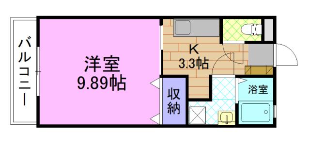 アーバンヒルズⅠ(1K/3階)の間取り写真