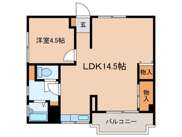 メゾンアイエス(1LDK/3階)の間取り写真