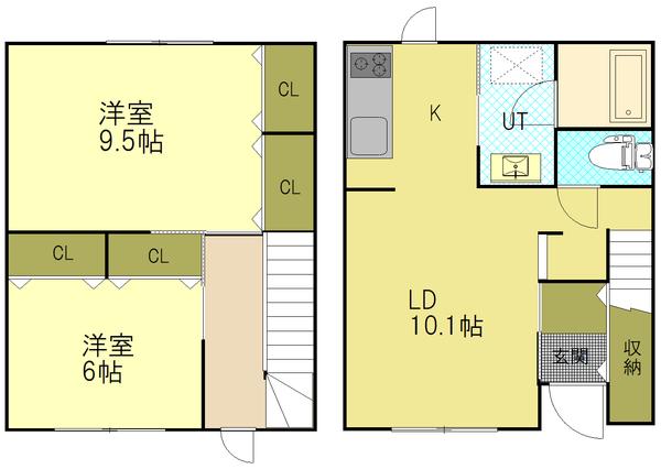 パークコート(2LDK/1階)の間取り写真