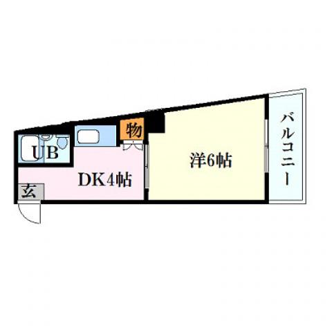 RESIDENNCER(1K/6階)の間取り写真