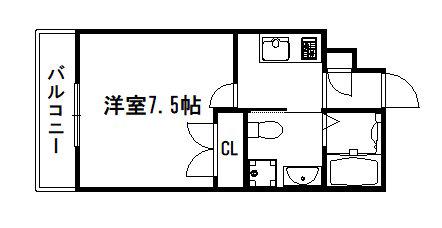 THE GARNET SUITE RESIDENCE西院I(1K/5階)の間取り写真