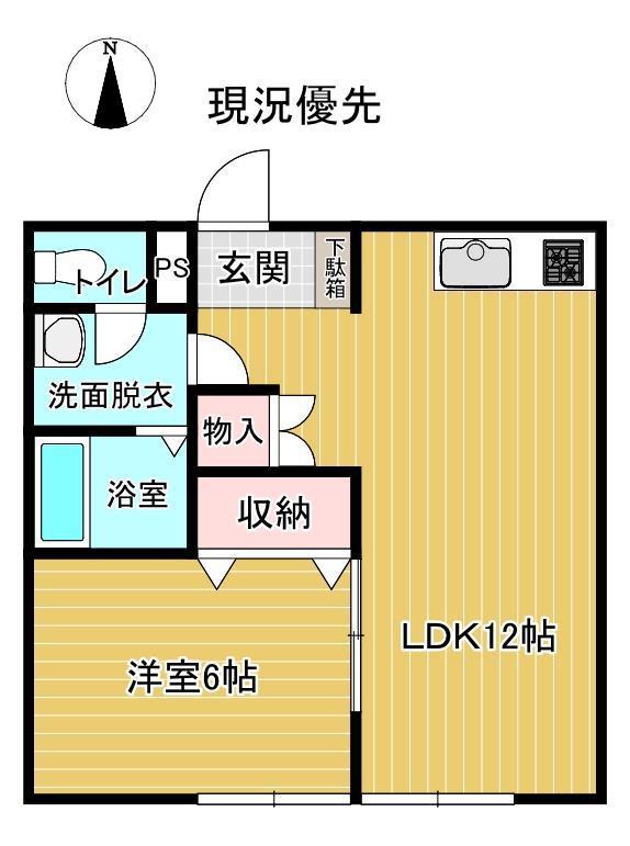 コーポドリーム(1LDK/1階)の間取り写真