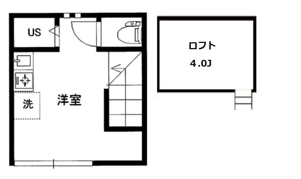 ハウスVESTA(ワンルーム/2階)の間取り写真