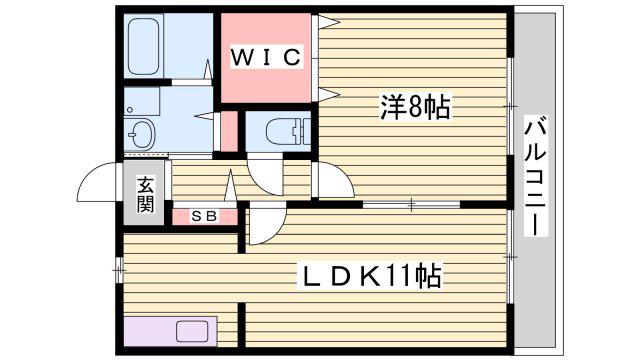 グリーンフォーリストII(1LDK/2階)の間取り写真