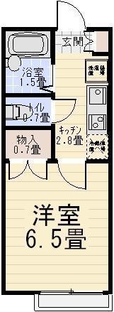 カーサーアオイ(1K/2階)の間取り写真
