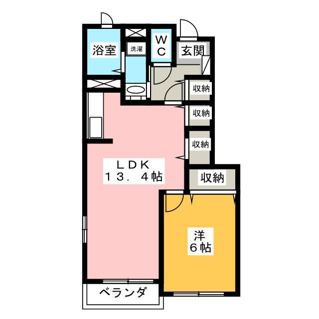 シュパルゲルA棟(1LDK/1階)の間取り写真