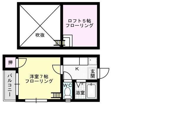 アーバンハイツ(1K/1階)の間取り写真