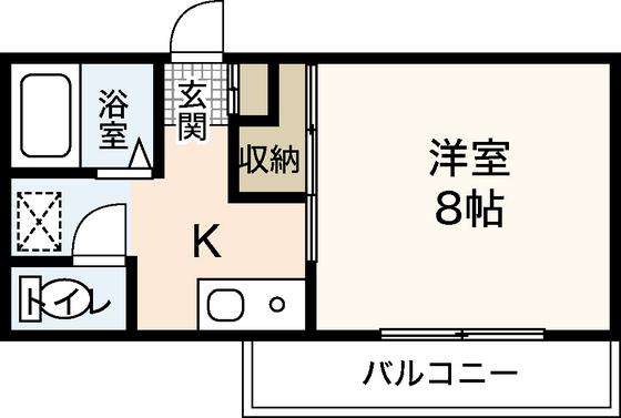 ラクープABE(1K/3階)の間取り写真