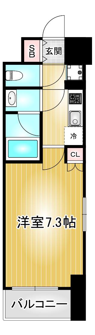 リヴシティ栄弐番館(1K/4階)の間取り写真