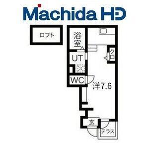 あんしん草部08-5004(ワンルーム/1階)の間取り写真