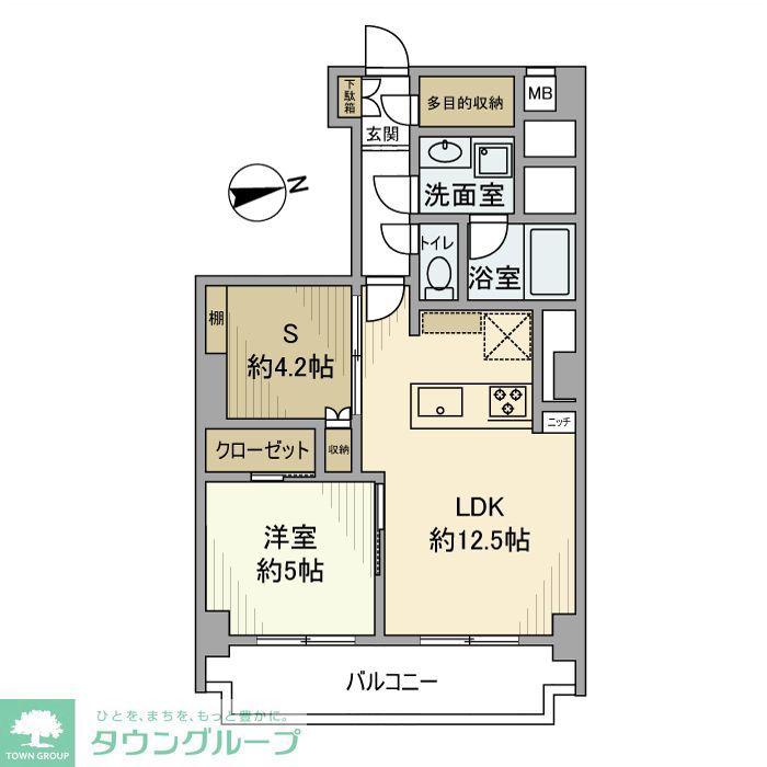 ヴィラロイヤル文京西片(1SLDK/4階)の間取り写真