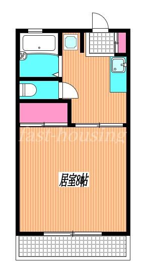 グリーンガーデンII(1K/2階)の間取り写真