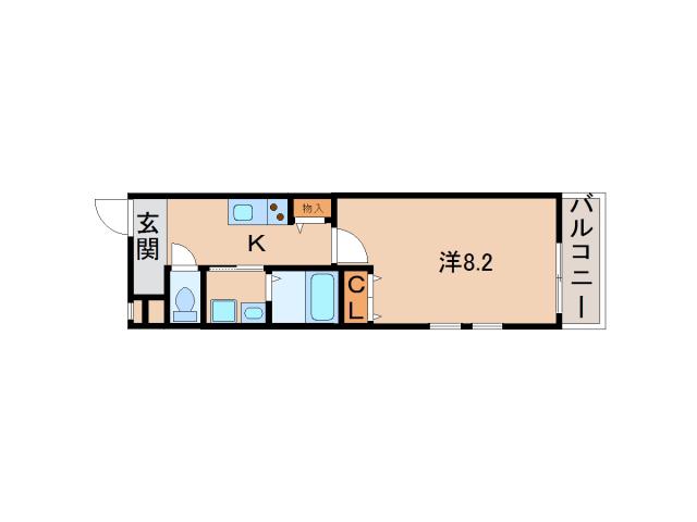 フジパレス市駅東I番館(1K/1階)の間取り写真