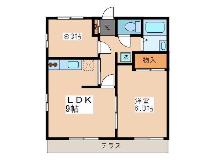 ヒルコートM(1SLDK/1階)の間取り写真