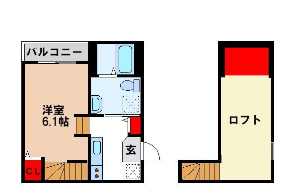 NYスタイルズ二日市(ワンルーム/2階)の間取り写真