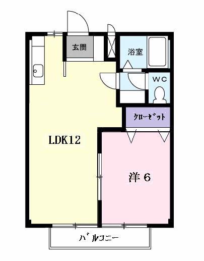 エクセル昭和(1LDK/1階)の間取り写真