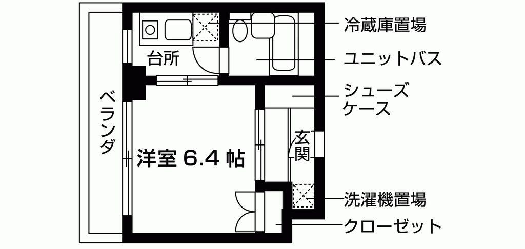 NASICフローラコート世田谷(ワンルーム/2階)の間取り写真