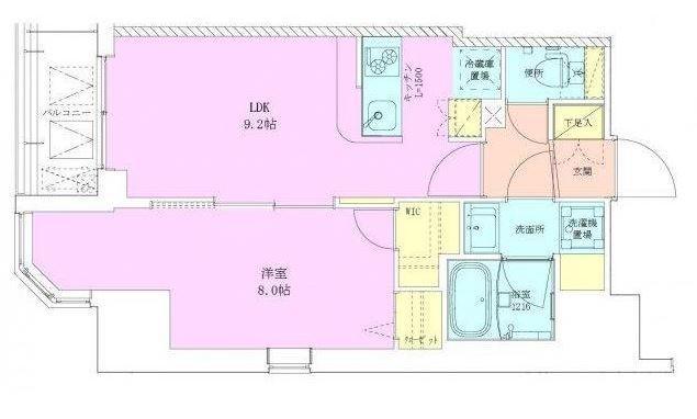 半蔵門レジデンス(1LDK/7階)の間取り写真