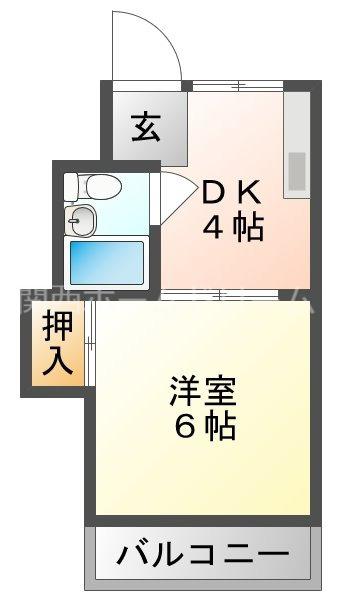 中川マンション(1K/1階)の間取り写真