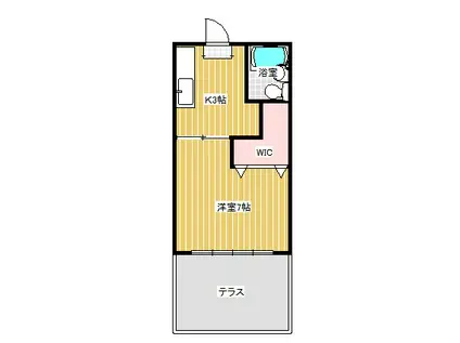 やなぎハイツ(1K/1階)の間取り写真