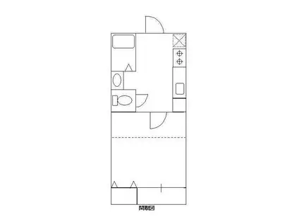 エクレール山下町(1K/1階)の間取り写真