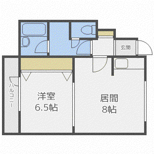 レイソル発寒(1LDK/2階)の間取り写真