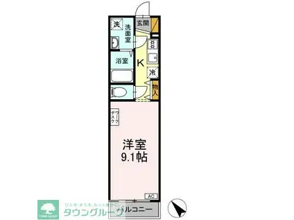 MAGNOLIA COUT(1K/1階)の間取り写真