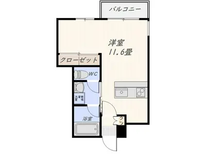 COCON BLD QUATORZE(ワンルーム/2階)の間取り写真