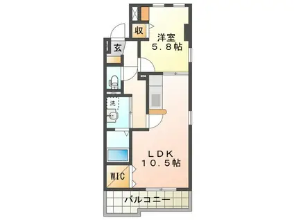 MS南が丘(1LDK/1階)の間取り写真