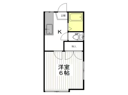 ロフティ苦竹(1K/1階)の間取り写真