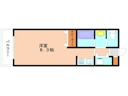 パレスL&L(1K/1階)の間取り写真