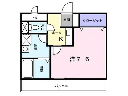 ラフィネ(1K/1階)の間取り写真
