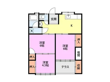 メゾンアイリス(3K/1階)の間取り写真