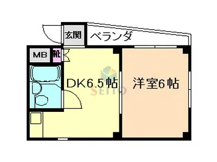 プリマベーラ岡町(1DK/1階)の間取り写真