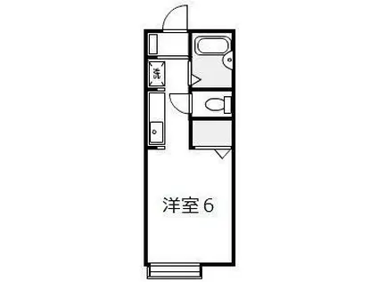 洋風ハイツ(ワンルーム/2階)の間取り写真