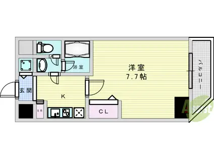 東明マンション新東(1K/5階)の間取り写真
