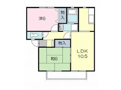 サンガーデンエスポワールC(2LDK/2階)の間取り写真