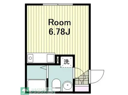 ピカード川崎SIDE B棟(ワンルーム/1階)の間取り写真