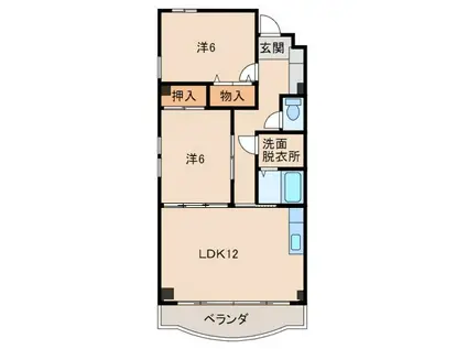 ジョワイユますらお(2LDK/2階)の間取り写真